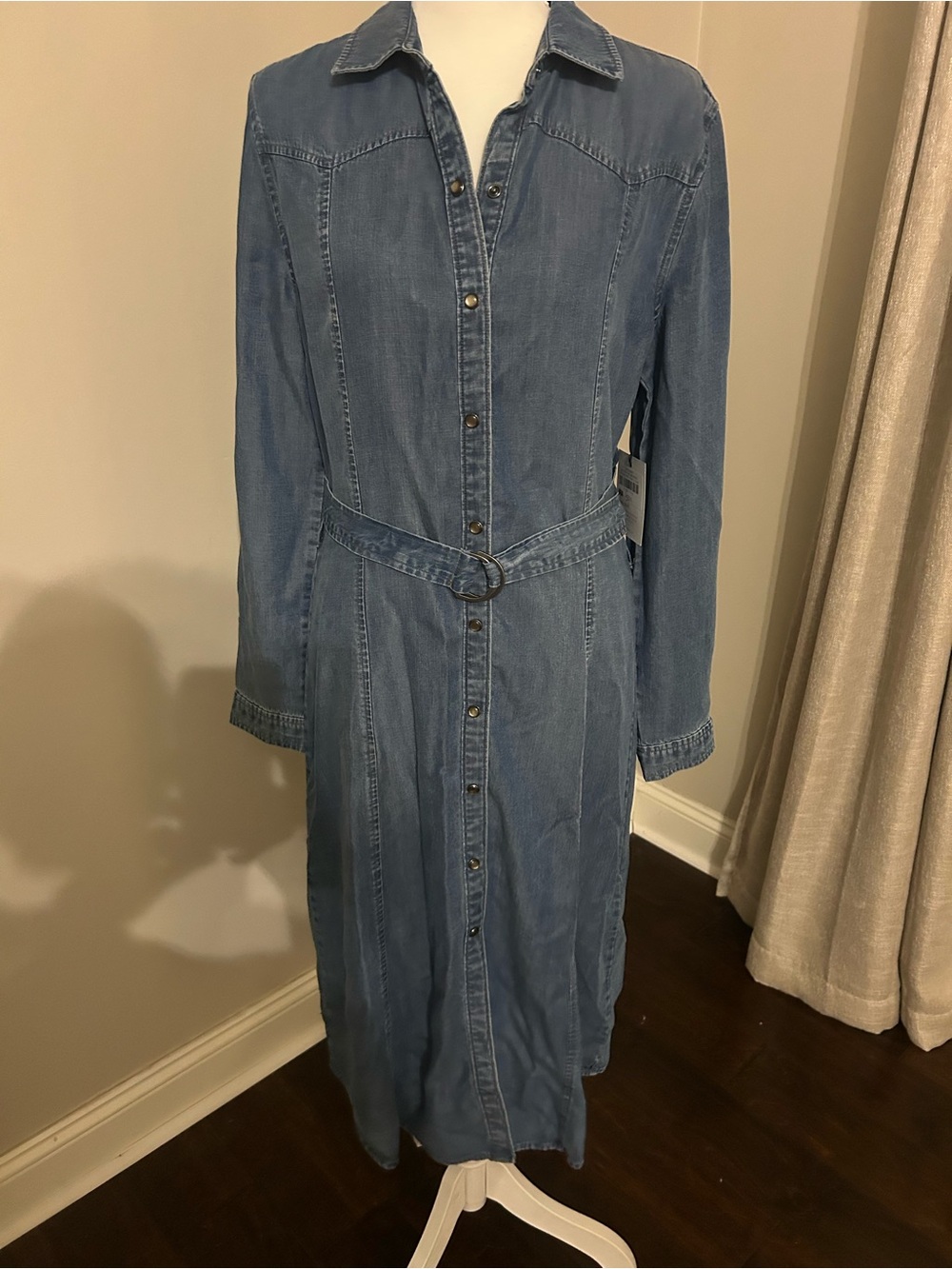 Bella Dahl Western Yoke Midi Dress in Skyline Spray Wash (Size Small) NWT
